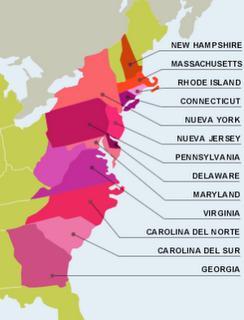 AS TREZE COLÔNIAS INGLESAS: No início do século XVII os ingleses colonizaram a costa leste da América do Norte, formando as treze colônias: COLONIZAÇÃO Colônias do Norte Massachusetts,