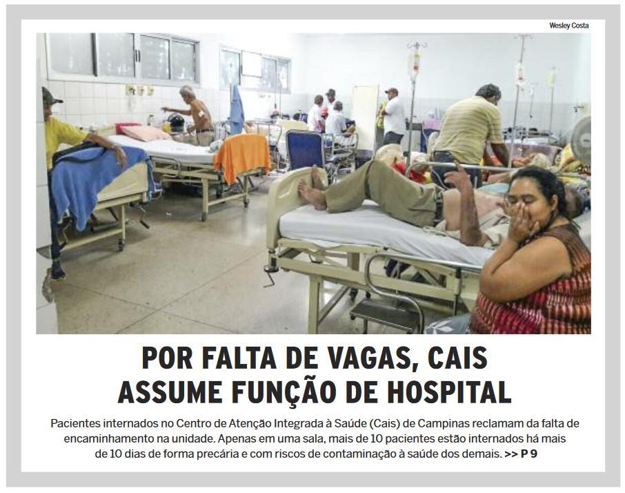 O HOJE CAPA Por falta de