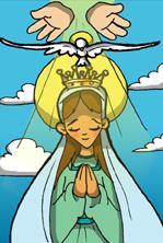 5º Mistério: A Coroação de Nossa Senhora no Céu como Rainha (Jo 19, 26) Ela é a Mãe da Igreja, o refúgio dos pecadores. Ela guardava todas as coisas no seu coração.