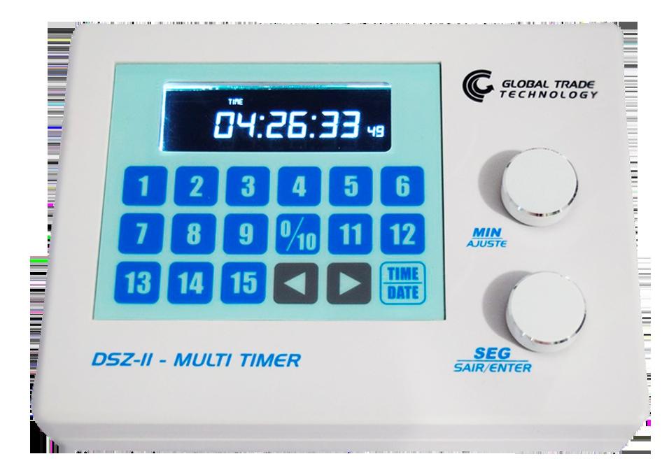 MULTITIMER - DZS-IIV MultiTimer Mod. DSZ-IIV usado para cronometrar até 15 rotinas de exames diferentes em um único equipamento.