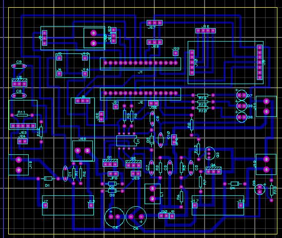 , 1kW/m 1 1 1 Tensão [V] 1 Tensão [V] Uma vez definidos e testados os elementos do sistema, seu protótipo foi confeccionado em placa de circuito impresso.