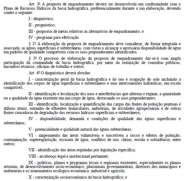 Procedimentos Para o Enquadramento Resolução CNRH 91/08 O processo