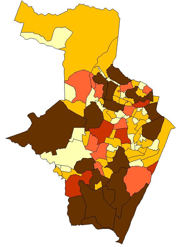 bairro de residência e levantamento do