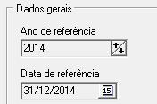 Ano de referência: o ano de referência é 2014. Data de referência: idem ao item anterior, sabemos que a data de referência do Censo é 31/12/2014.