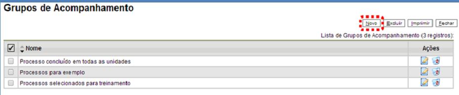 Esta funcionalidade também permite organizar o trabalho, categorizando os itens (inserindo observações no processo em acompanhamento).