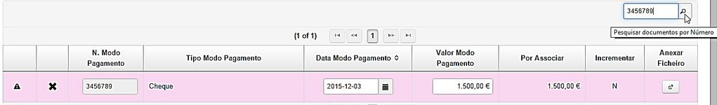 D) Associação dos modos de pagamento aos documentos de despesa No separador Modos de Pagamento, tal como no separador Documentos de Despesa, também é possível consultar e prosseguir o registo de um