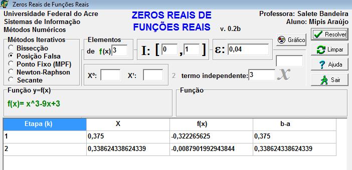 7. MÉTODO DO POSIÇÃO FALSA Muitas vezes não sabemos se a raiz está mais próima de a ou de b, [a,b].