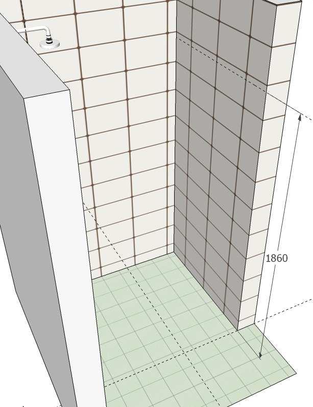 Vimos aí em cima que os vidros tem 1850 de altura, mais a folga de 10mm no piso, então temos