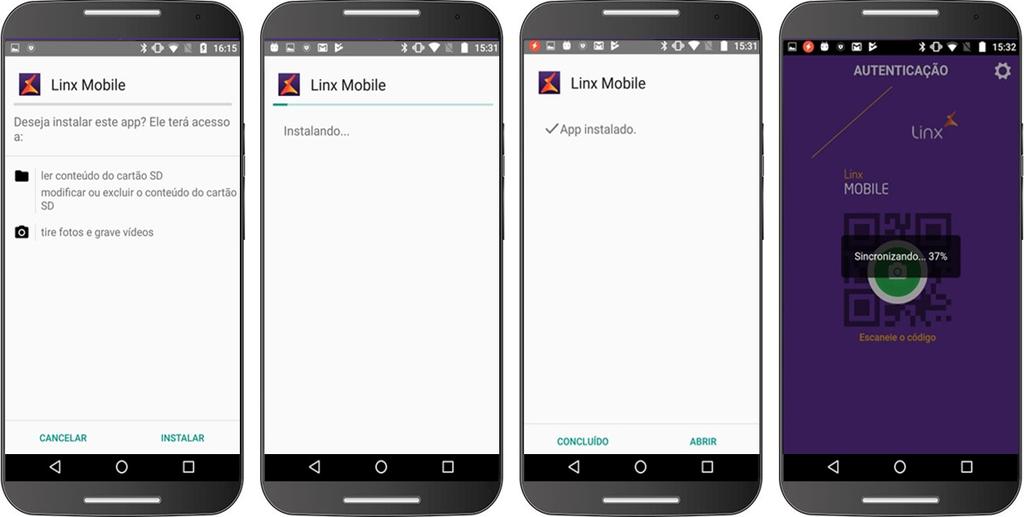 10. Caso existam novas atualizações e o Linx Mobile já estiver sendo executado, basta selecionar a opção Forçar