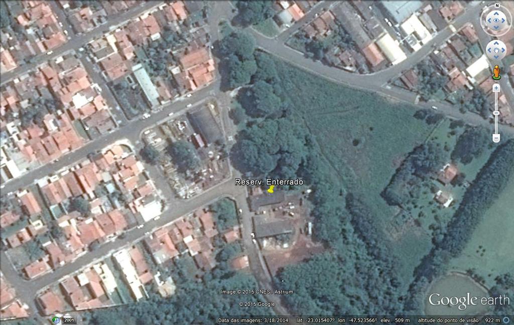 3.1.5 Reservatório Enterrado EEAT Recalque 01 29 Figura 6 Imagem de satélite do Reservatório Enterrado - EEAT Recalque 01.