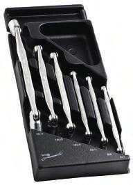 94 CHAVES DE CAIXA Módulo de 3 chaves de caixa articuladas de 18 a 23 mm Módulo de 5 chaves abertas métricas 7-19 mm MOD.66A-2 18X19-20X22-21X23 PL.320 3 1.