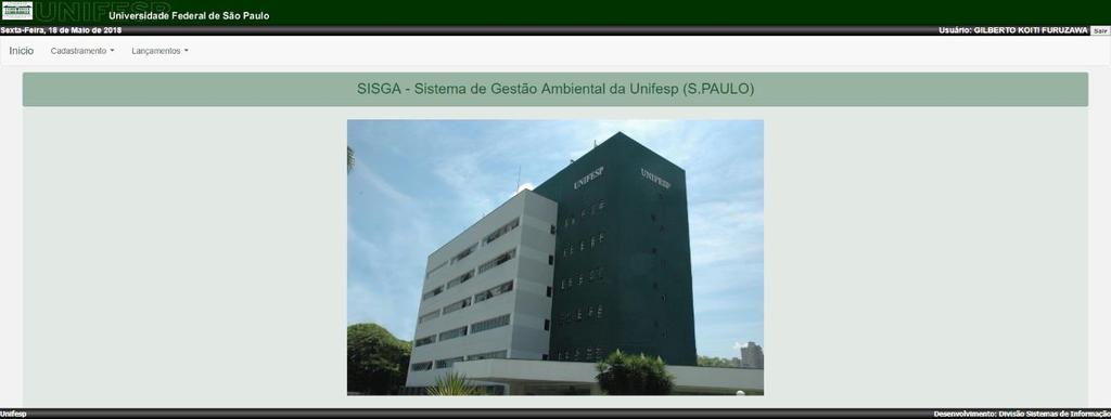 Atenção: Na barra de endereço do navegador aparecerá o ícone com o aviso: Esta página está tentando carregar scripts de fontes não autenticadas.