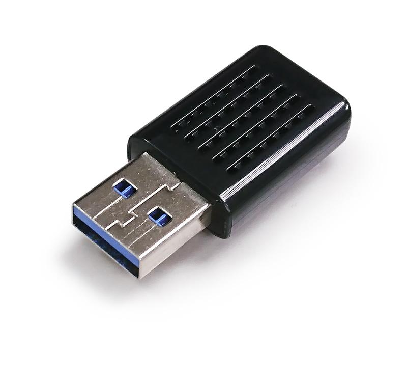 1 Insira o adaptador USB de rede sem fios numa porta USB 3.