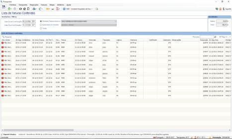 controlo eficiente de toda a faturação de transportes Confirmação de