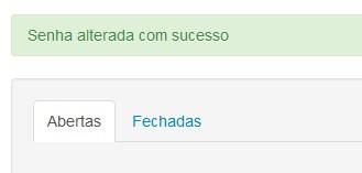 Após clicar, será aberto um formulário onde o usuário deverá informar sua nova senha.