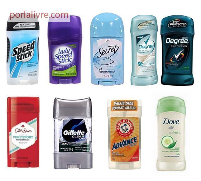 Projeto gráfico Desodorantes verde, branco, azul com toques de