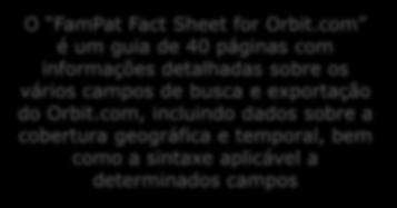 O FamPat Fact Sheet for Orbit.