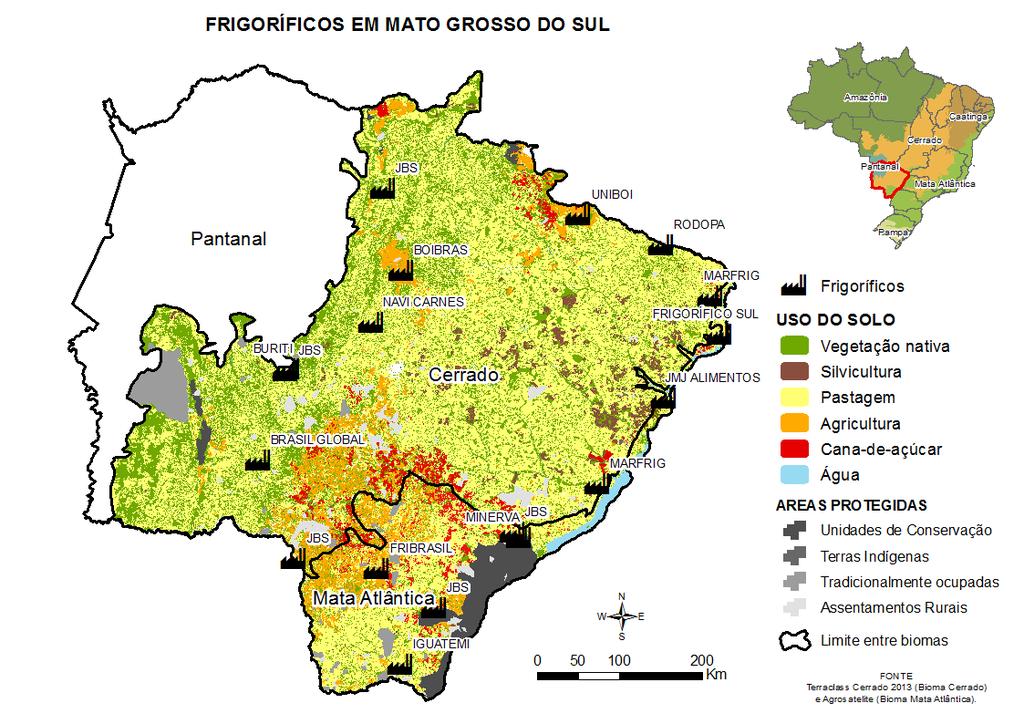 Frigoríficos e abate no MS Fonte: IMEA, 2015 MS 2014 Abate IBGE 3.931 mil cab. Abate total 5.372 mil cab.