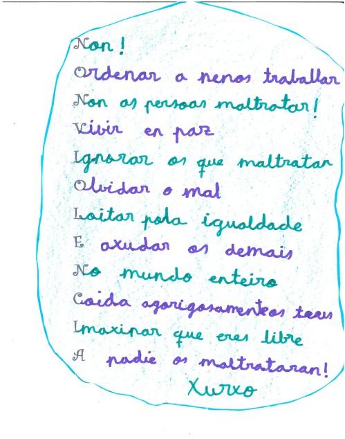 . pum". Foi mirar onde estaba a gaita e... que estraño! Parou o ruído! -Parece maxia, pero a maxia non existe- Pensaba o neno.