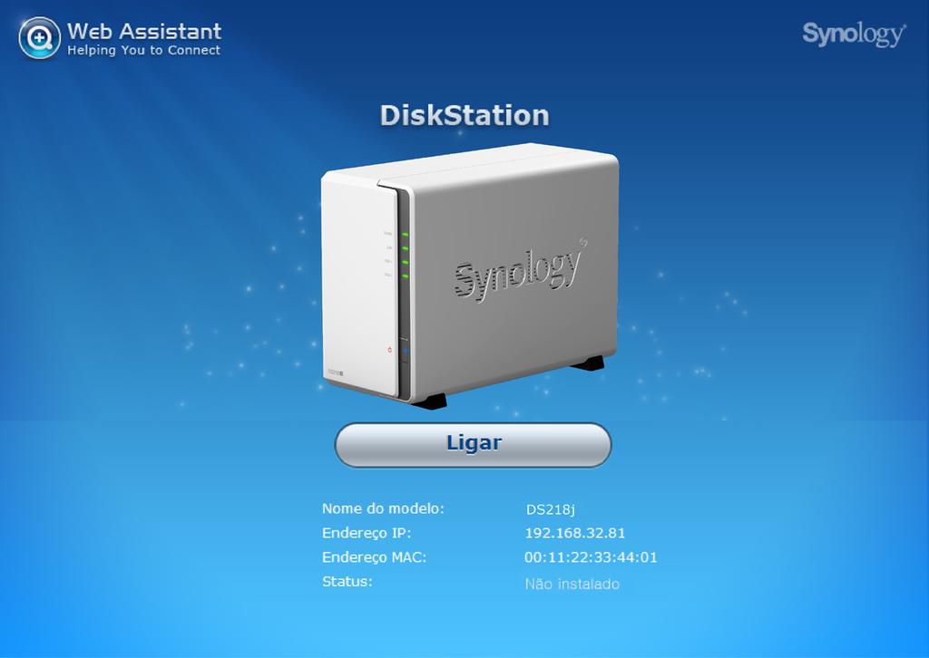 Instalar o DSM na DiskStation 3Capítulo Após a conclusão da configuração de hardware, instale o DiskStation Manager (DSM) (sistema operativo da Synology baseado em navegador) na DiskStation.