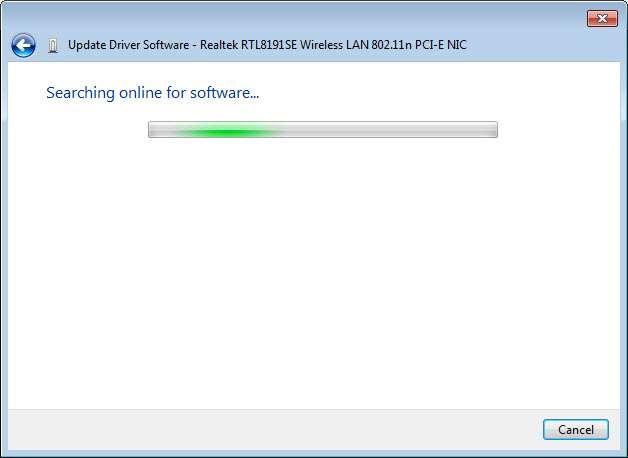 A tela "Pesquisando software online..." é exibida. A tela "Instalando software de driver.