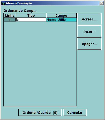 por nome de utilizador, seleccionar a linha da nossa pesquisa, a 30, e escolher o separador ordenar registos. 7.