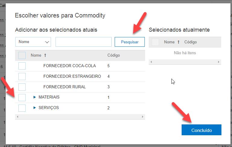 (Materiais E/OU Serviços).