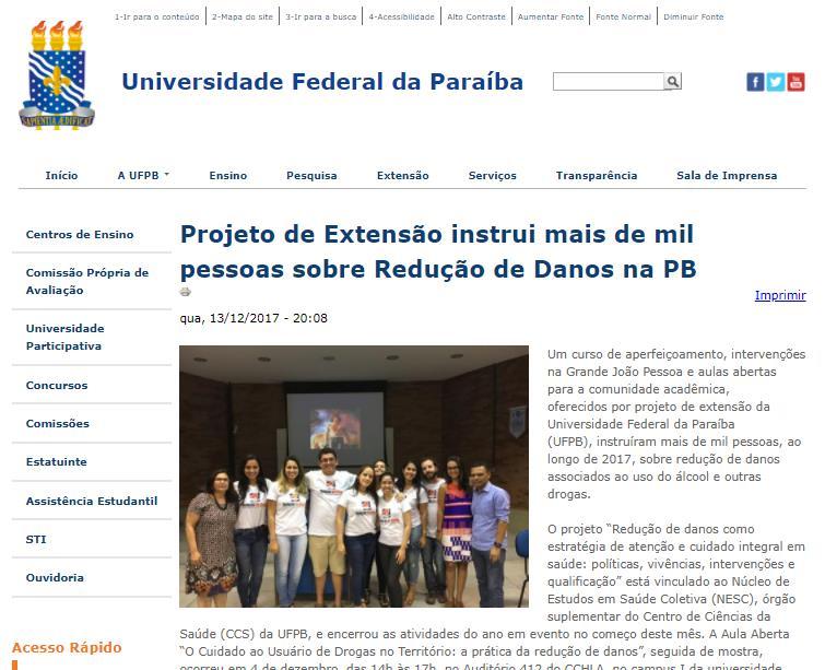 RESULTADOS - Mais de mil pessoas instruídas; - Construção de militância em Redução de Danos; - Inclusão da RD na pauta do NESC: - Criação do observatório de Redução de Danos; -