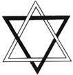 Estrela de Davi / Selo de Salomão / hexagrama místico Representa o macrocosmo e o microcosmo (O que está em cima é como o que está embaixo) A integração entre o masculino e os feminino