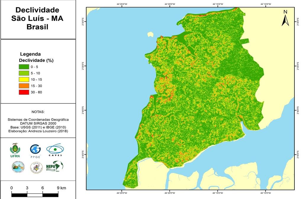 64 Mapa 06: Declividade de São Luís