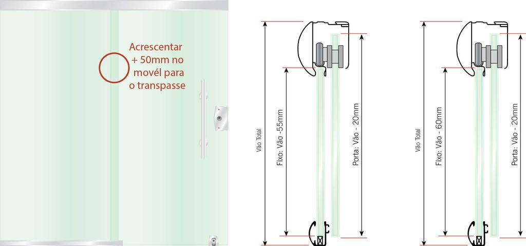 Sistemas de Correr - Trilho para 1125 ROLDANAS 1125 Para VÃOS de 6mm Para VÃOS de 8 e 10mm 3530