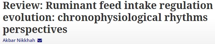 O artigo revisa nova abordagem na regulação da ingestão de alimentos em ruminantes de uma perspectiva de ritmos cronofisiológicos.
