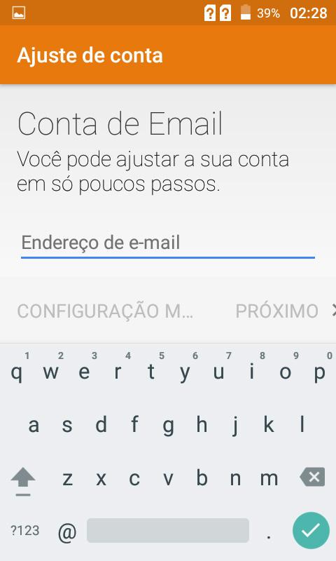 2.1 Enviando e Recebendo E-mails Compor e enviar um e-mail: 1. Na tela inicial, clique >, e então selecione a conta de e-mail. 2. Pressione Menu>Compor. 3.