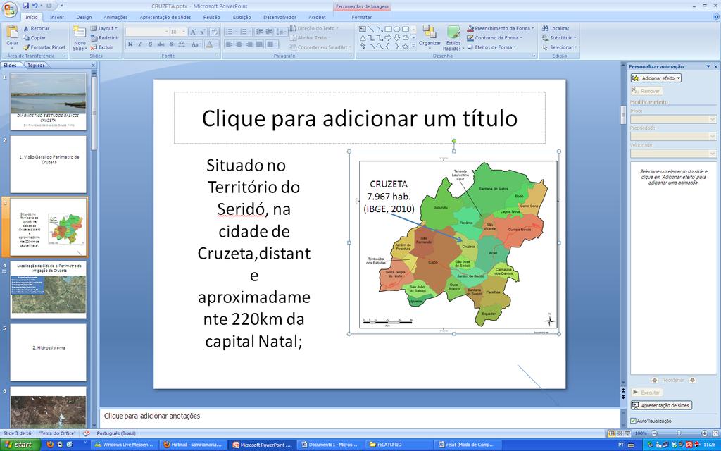 Localização da Cidade e Perímetro de Irrigação de Cruzeta ü Situada no Território do Seridó distante aproximadamente 220km da capital Natal.