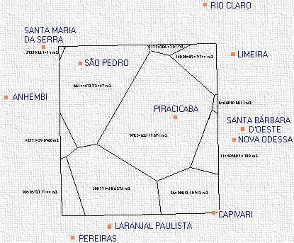 Nesse sentido, pretendese com esse trabalho, comparar a chuva média acumulada em uma área (região de Piracicaba/SP), medida por pluviômetros e obtida através do Método dos Polígonos de Thiessen, com