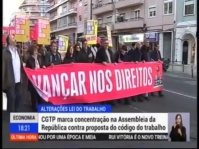 CGTP marcou uma concentração em frente à