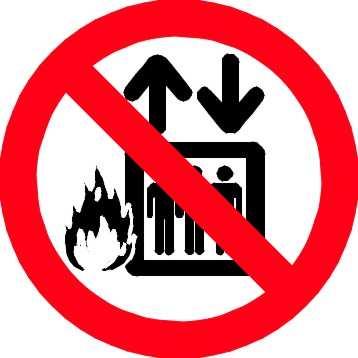 P4 Proibido utilizar elevador em caso de incêndio Nos locais de acesso