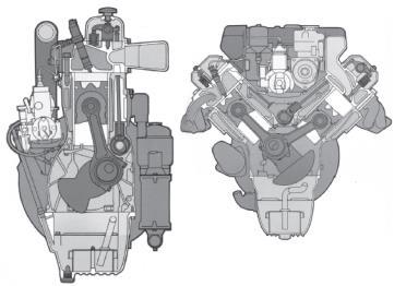 A Figura 16 apresenta esquematicamente motores ciclo Diesel nas versões em Figura 16 Disposição dos