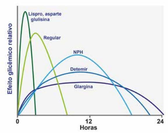 Perfil de ação das Insulinas Fonte: Linha-guia De Hipertensão Arterial