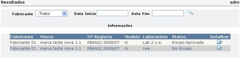 Sistema exibe a tela com os dados da PET disponíveis para consulta além do botão imprimir. 4.1.