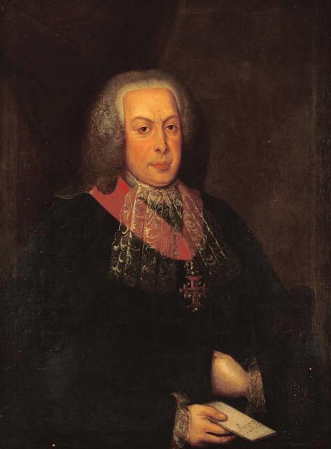 105 RETRATO DO I MARQUÊS DE POMBAL - SEBASTIÃO JOSÉ DE CARVALHO E MELO, óleo sobre tela, escola