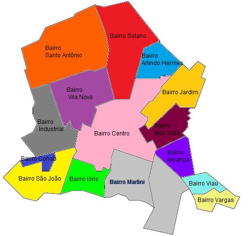 Sua urbanização é dividida por quadras que não são regulares, e a cidade é composta por grande número de residências horizontais e poucas verticais, algumas em construções.