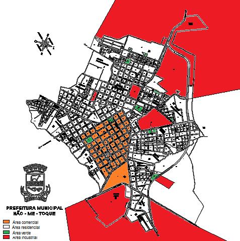 Conforme a Figura 3, pode-se notar que a cidade é na maior parte setorizada pela área residencial, e no perímetro de alguns bairros, os setores industriais fazem intersecção com alguns bairros.