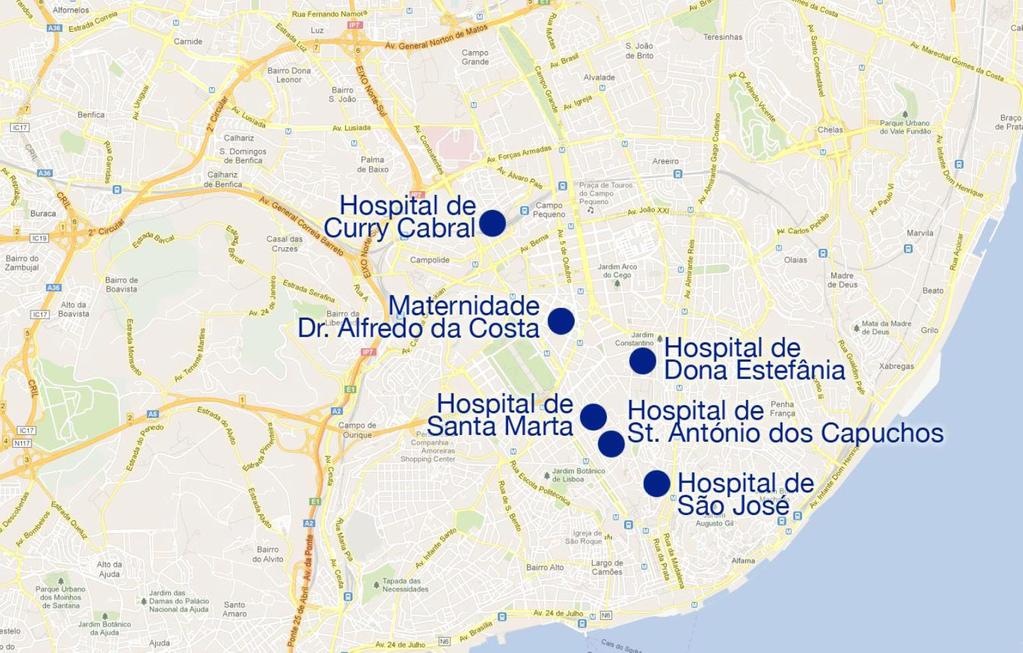 6 Hospitais (3 especializados)