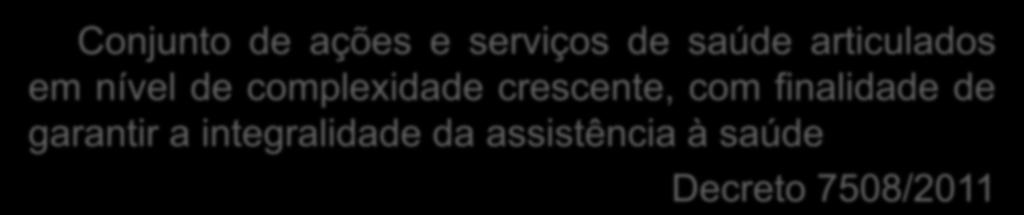 serviços de saúde articulados em nível de complexidade crescente, com