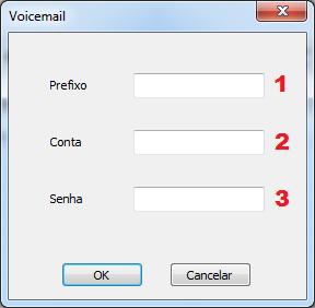 3.6. Correio de voz (Voicemail) Voicemail : As configurações de correio de voz são ajustadas no menu Configurações 1.
