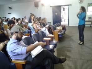 Foram ministradas as palestras "Produção de alimentos livres de agrotóxicos" (Professora Flávia Silva Barbosa - CCAAB/UFRB) e "Desmonte da legislação de