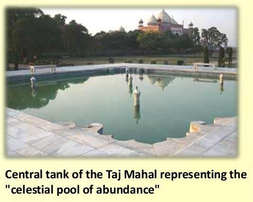 Piscina central do Taj Mahal