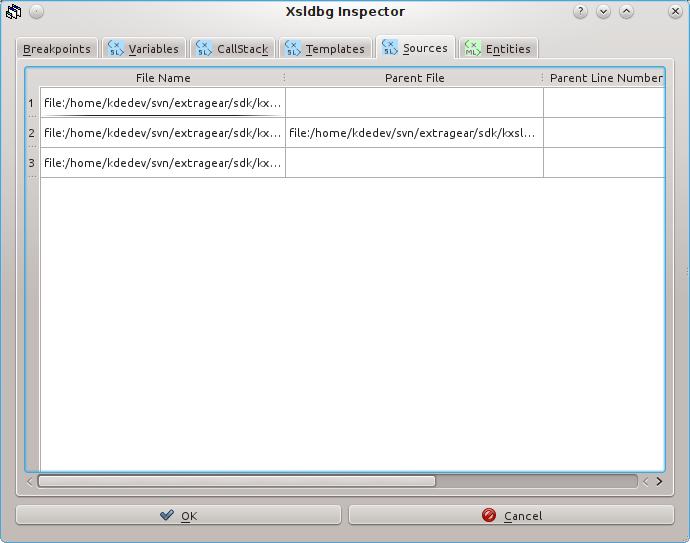 7 Trabalhando com Arquivos de Código de XSLT (Código) Se a janela de inspeção não estiver visível use o menu Depurar