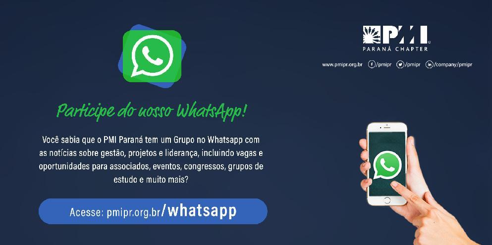 GNEWS Participe do grupo do PMI-PR no Whatsapp!